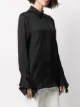 Victoria Victoria Beckham logo-print tied-cuff shirt