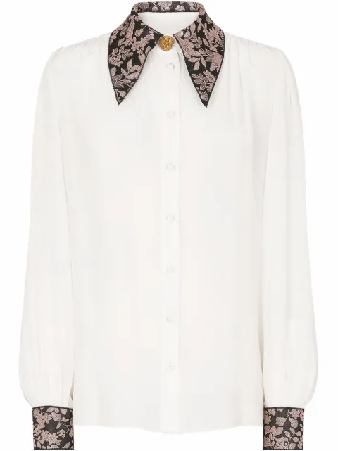 Dolce & Gabbana Camisa de algodão com colarinho