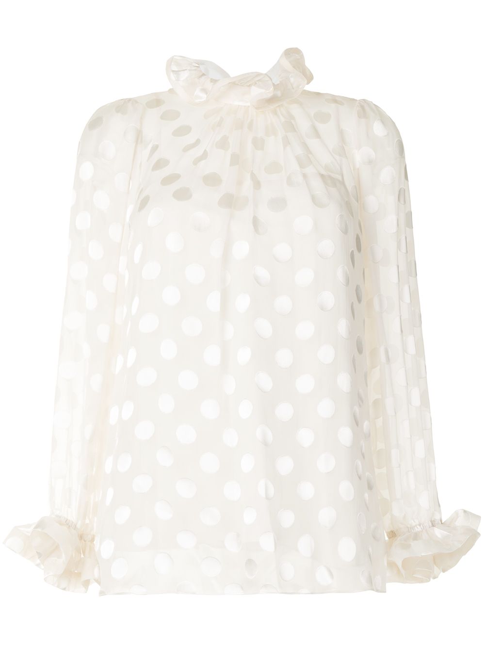 Shop ZIMMERMANN Lovestruck silk fluted blouse with Express Delivery ...