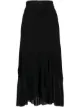 Image 1 of GANNI mesh ruffle hem skirt