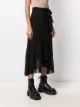 GANNI mesh ruffle hem skirt