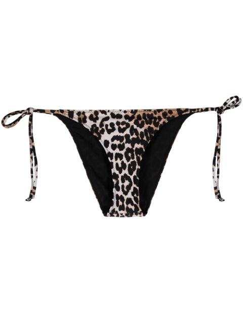 GANNI leopard print bikini bottoms Women