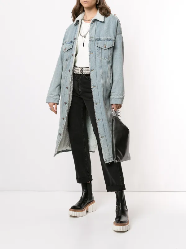 Shop R13 oversized denim coat with 