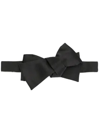 hermes black bow tie