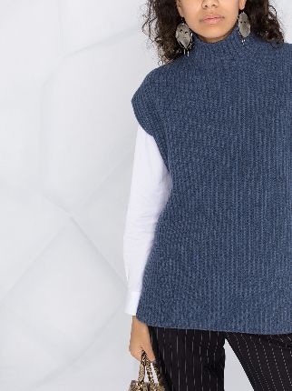 sleeveless high neck jumper展示图