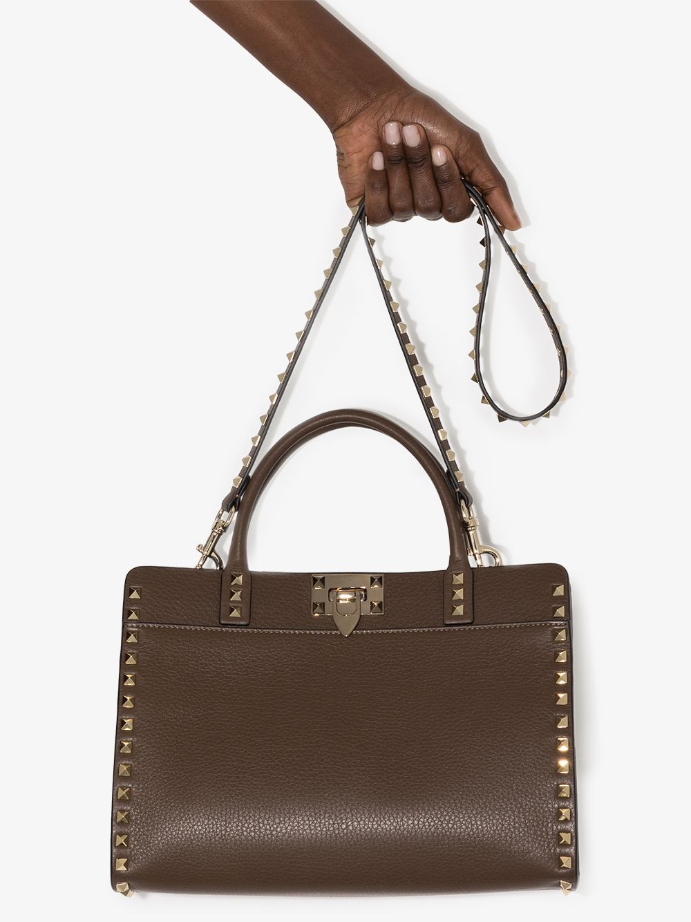 фото Valentino garavani val rockstud tote bag