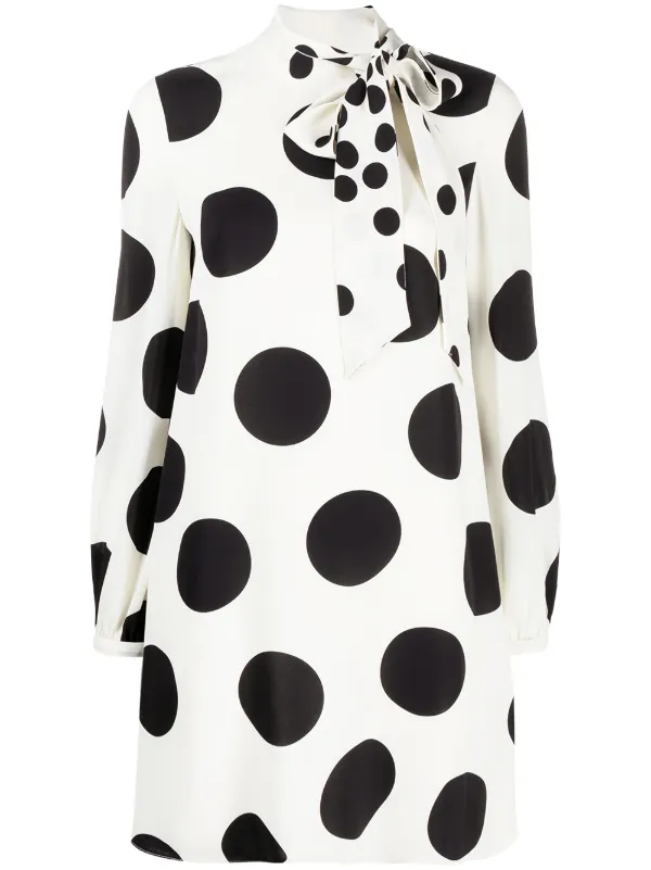 Valentino Polka Dot Shift Dress - Farfetch