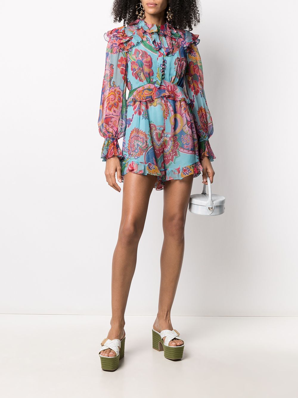 Shop ZIMMERMANN Lovestruck printed silk playsuit with Express Delivery ...