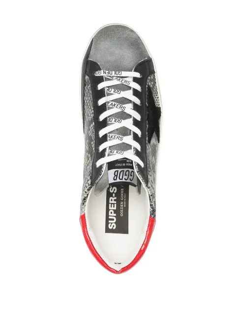 golden goose black snake sneakers