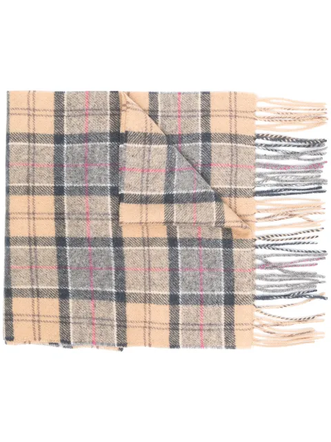 Barbour check-print fringed-edge scarf
