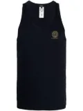Versace logo print tank top - Blue