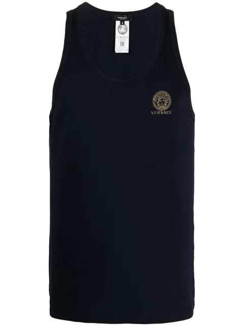 Versace logo print tank top