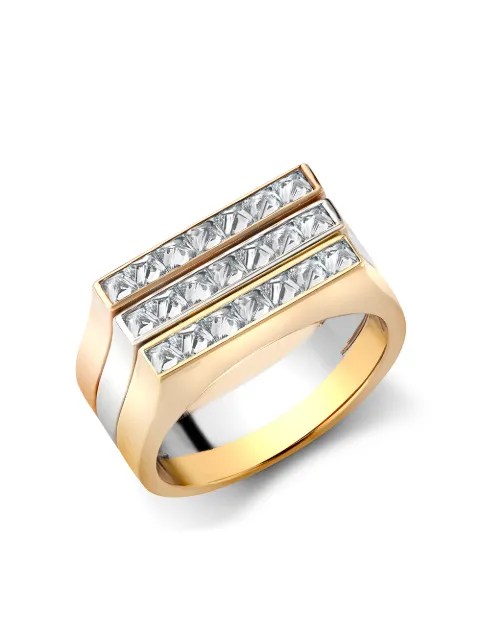 Pragnell anillo RockChic en tres tipos de oro de 18kt con diamantes