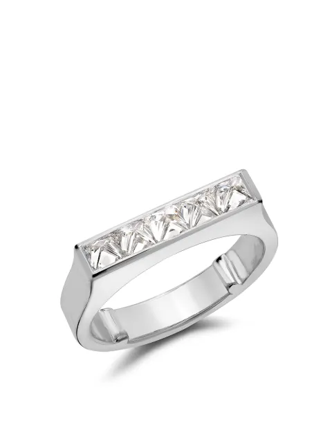 Pragnell 18kt white gold RockChic flat-topped diamond ring