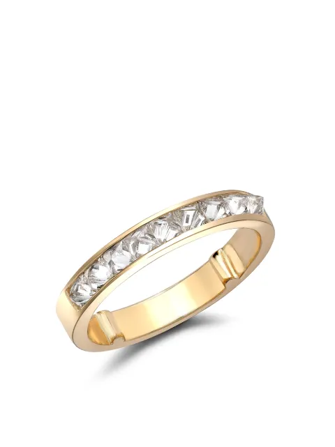 Pragnell 18kt yellow gold RockChic half-eternity diamond ring