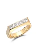 Pragnell 18kt yellow gold RockChic flat-topped diamond band