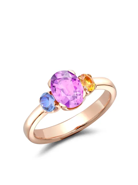 Pragnell collar Rainbow Fancy en oro rosa de 18kt con zafiros