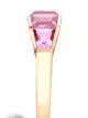 Pragnell 18kt rose gold carre cut pink sapphire ring