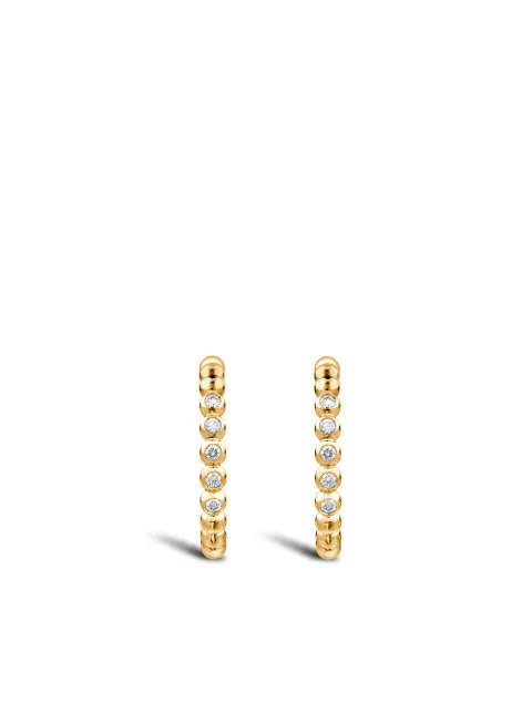 Pragnell arracadas Bohemia grandes en oro amarillo de 18kt con diamantes