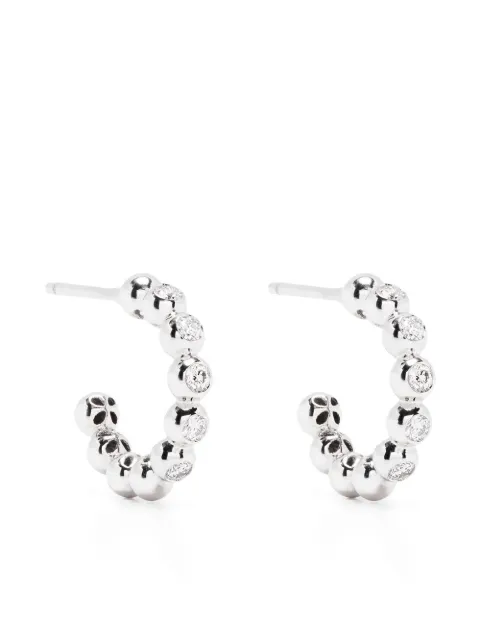Pragnell arracadas Bohemia en oro blanco de 18kt con diamantes