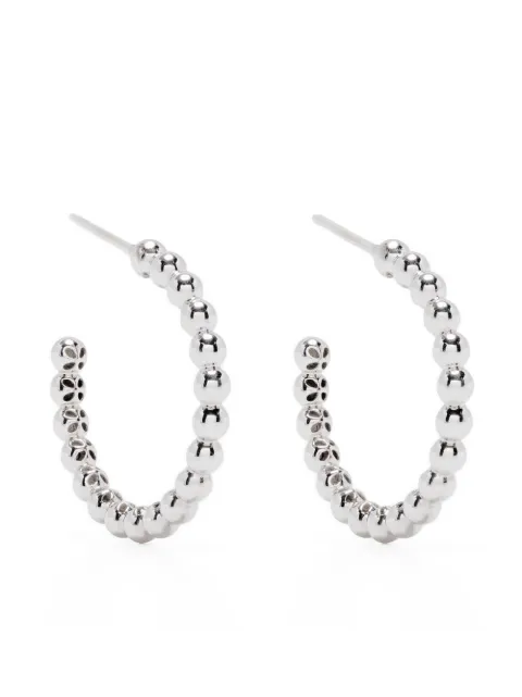 Pragnell 18kt white gold Bohemia plain large hoop earrings