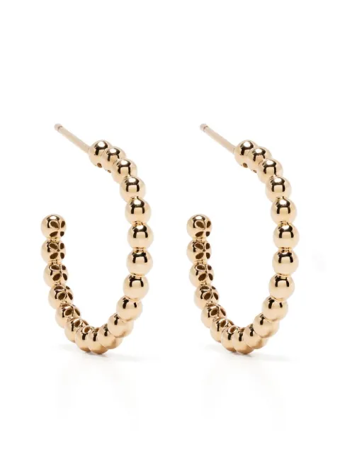 Pragnell 18kt yellow gold Bohemia plain large hoop earrings
