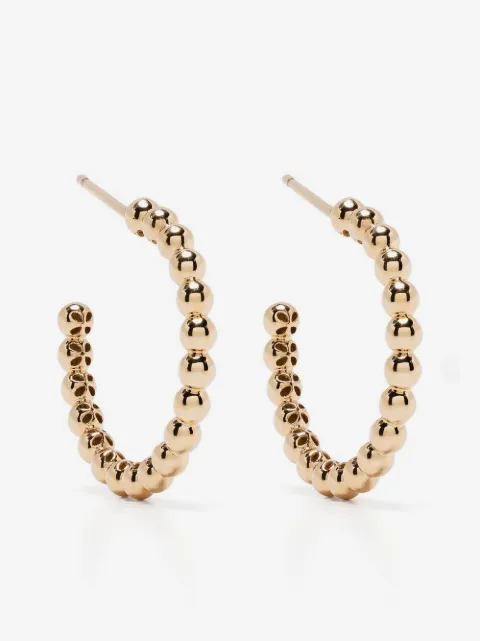Pragnell 18kt yellow gold Bohemia plain large hoop earrings