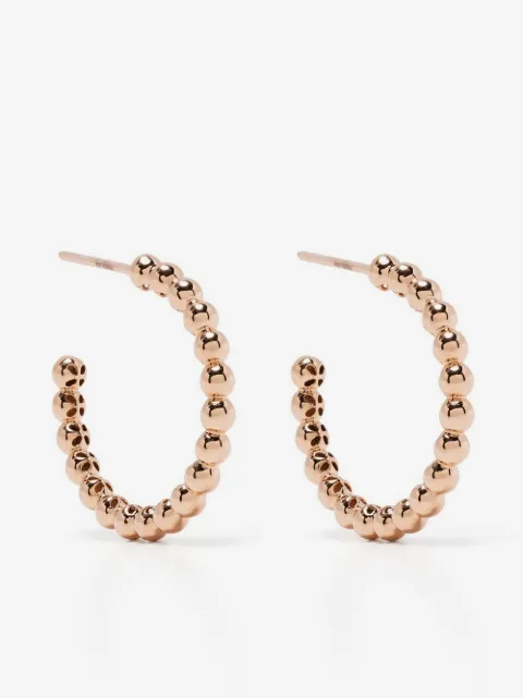 Pragnell 18kt rose gold Bohemia plain large hoop earrings