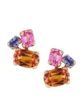 Pragnell 18kt rose gold sapphire Rainbow stud earrings - Pink