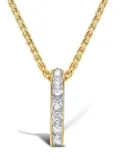 Pragnell 18kt yellow gold RockChic diamond bar pendant necklace