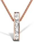 Pragnell 18kt rose gold Rockchic diamond bar pendant necklace - Pink