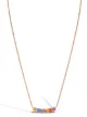 Image 2 of Pragnell 18kt rose gold Rainbow Fancy sapphire line pendant necklace