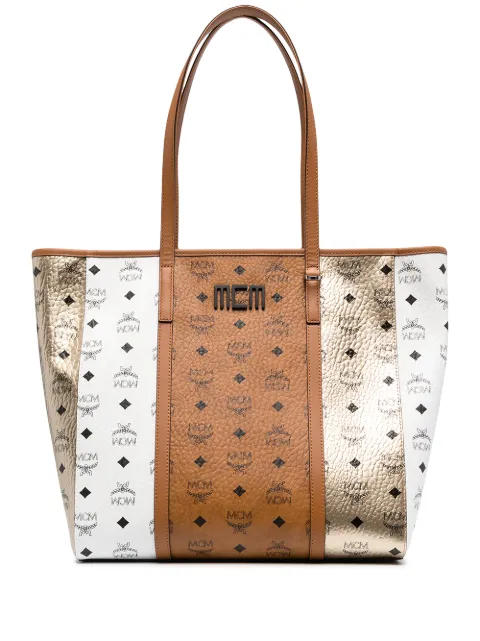 tan mcm tote bag