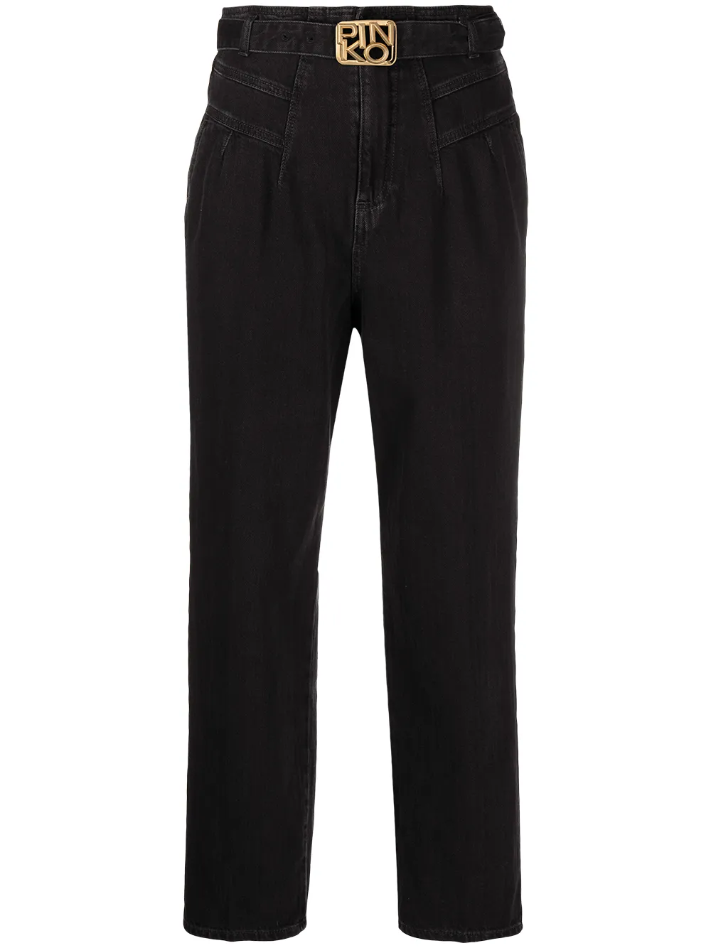 Click to view more detailed imagery on our partner's website Pinko Belted High-waist Jeans In Black