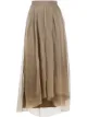 Image 1 of Brunello Cucinelli high-waisted asymmetric-hem silk skirt