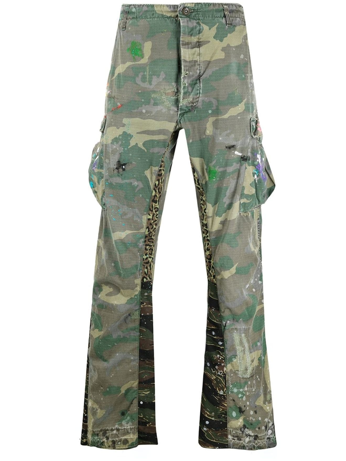 GALLERY DEPT. LA Flare camouflage print trousers green | MODES