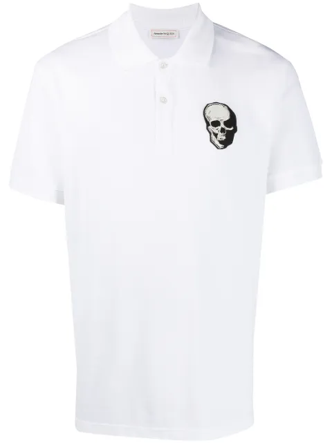 Alexander McQueen skull patch polo shirt