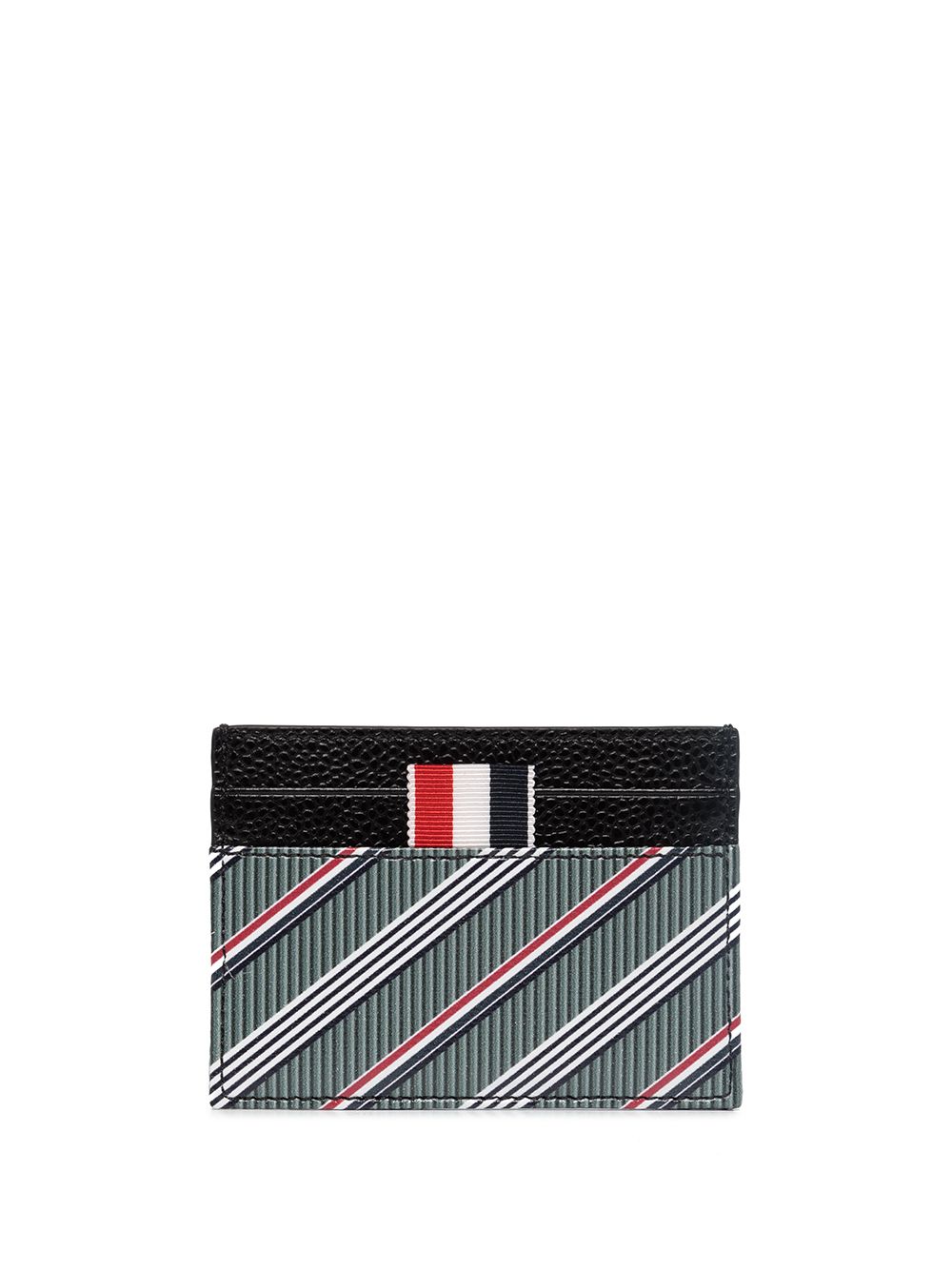 

Thom Browne tarjetero con rayas RWB - Gris