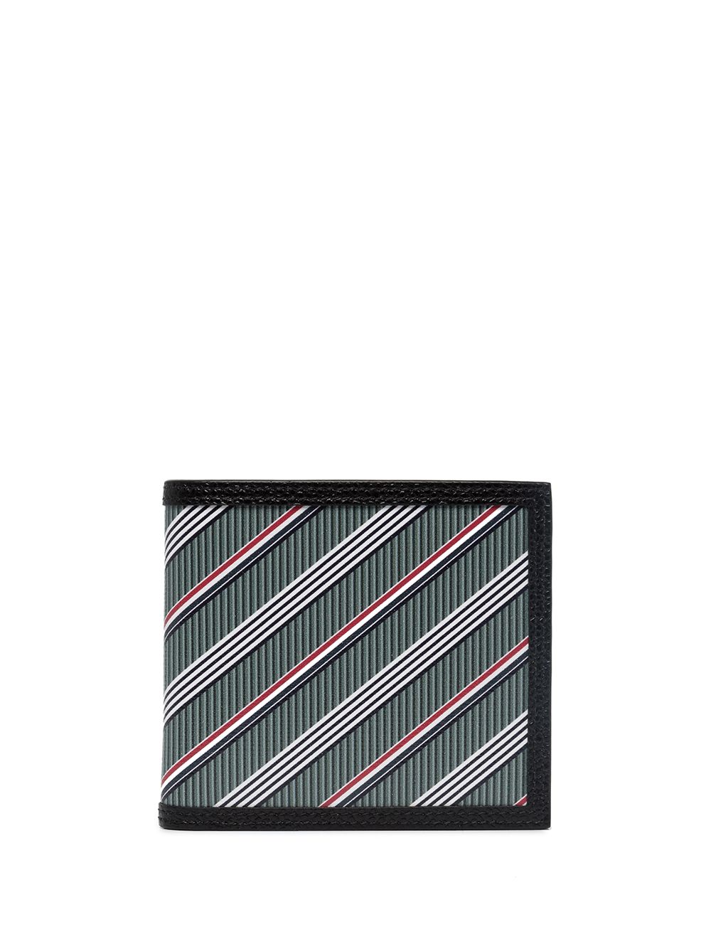 

Thom Browne cartera plegable a rayas - Gris