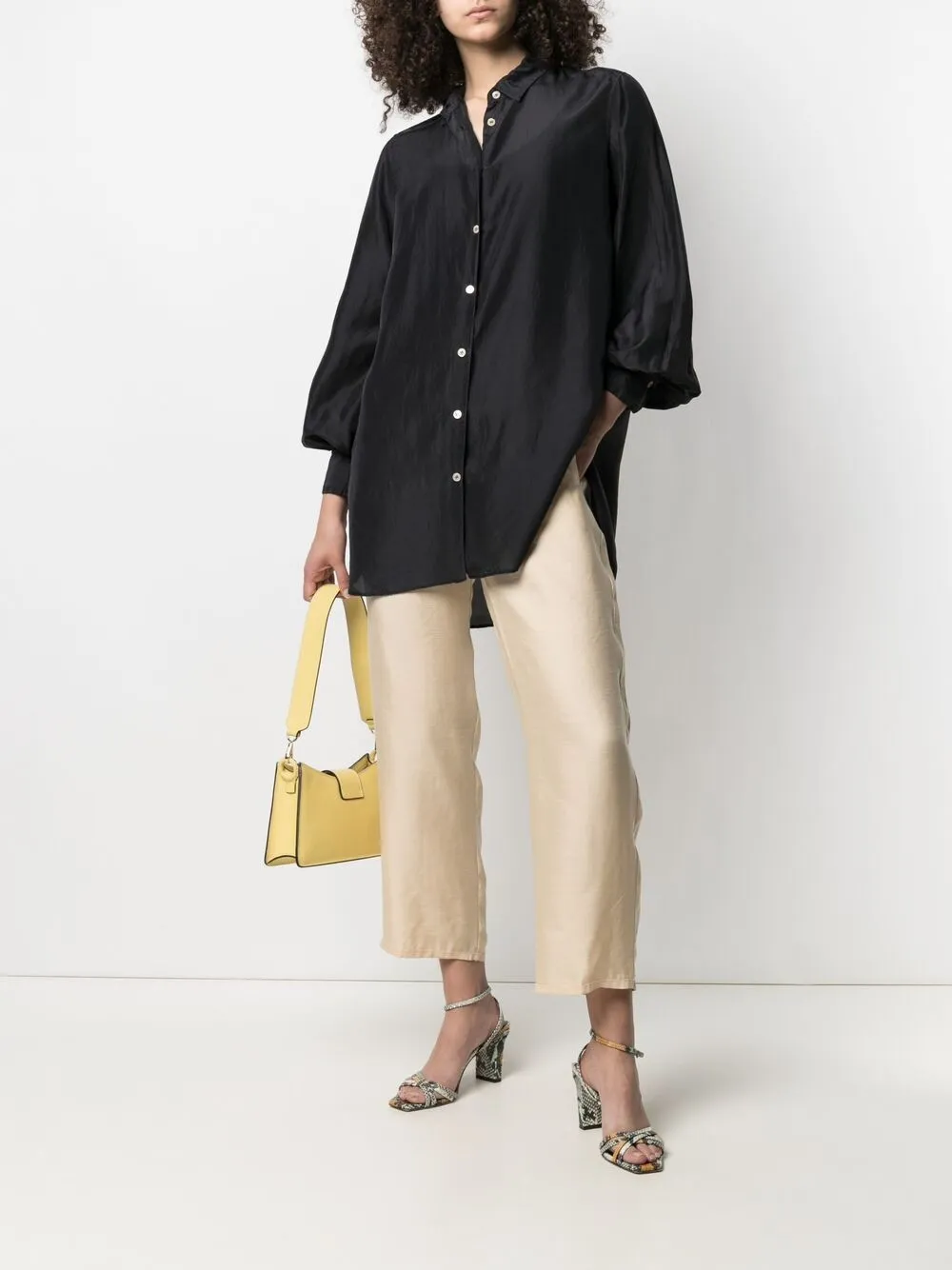 Forte Forte Broek met verborgen voorkant - Beige