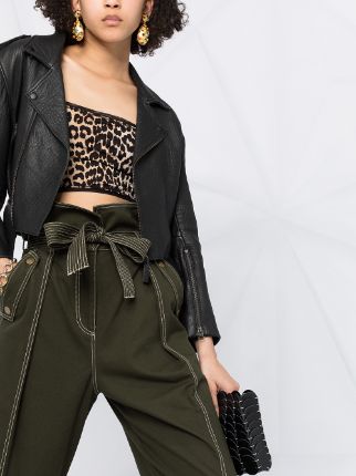 leopard-print crop top展示图