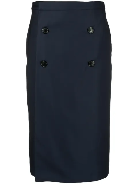 VETEMENTS falda acampanada con botones