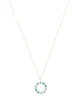 Image 1 of Metier by Tom Foolery 9kt yellow gold mini mixed cut turquoise pendant necklace
