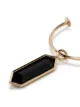 Metier by Tom Foolery 9kt yellow gold spinel Hexa hoop earring
