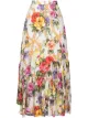 Image 1 of Boutique Moschino tiered ruffled floral skirt