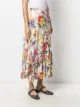 Boutique Moschino tiered ruffled floral skirt