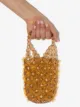 Simone Rocha mini beaded flower bucket bag