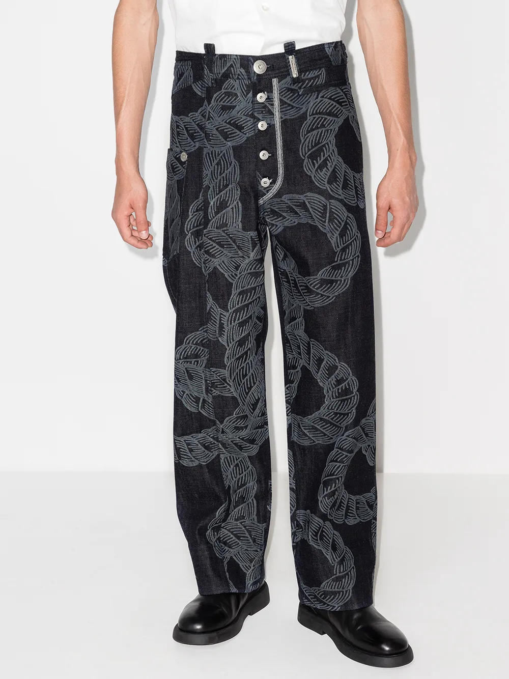 фото Pronounce широкие брюки rope laser