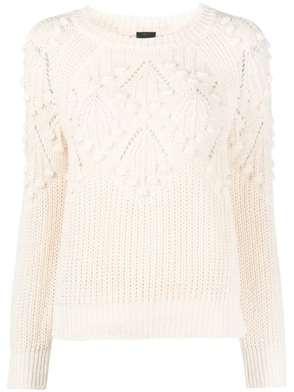 white pointelle jumper
