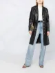 Image 2 of Pinko single-breasted faux-leather coat